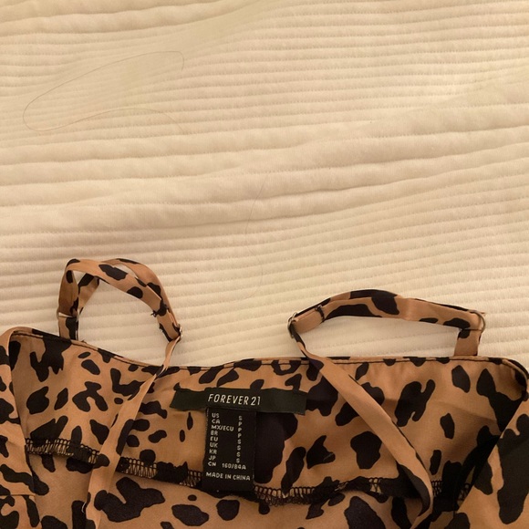 Cheetah Print Midi Silk Dress - Picture 3 of 3